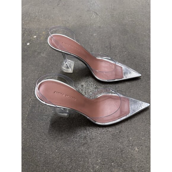 AMINA MUADDI Holli Glass Heels Transparent - Picture 8 of 10
